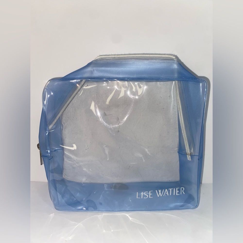 Lise Watier Blue Transparent Women's Cosmetic Bag